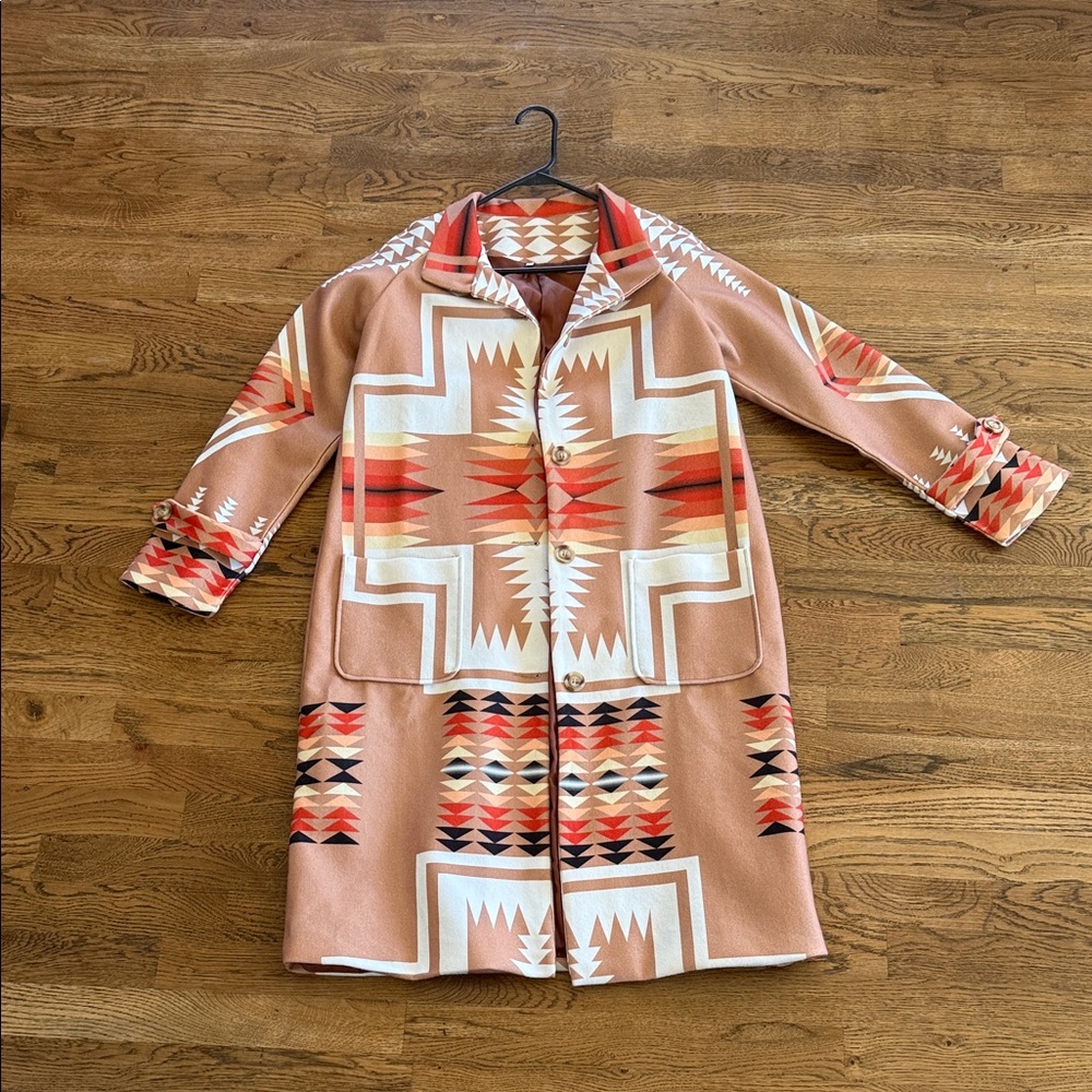 Women's Patterned Coat with Southwestern Design